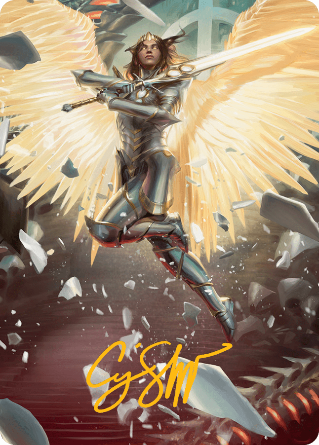 Archangel Elspeth Art Card (Gold-Stamped Signature) [March of the Machine Art Series] MTG Single Magic: The Gathering  | Multizone: Comics And Games