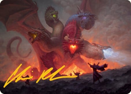 Tiamat Art Card (Gold-Stamped Signature) [Dungeons & Dragons: Adventures in the Forgotten Realms Art Series] MTG Single Magic: The Gathering  | Multizone: Comics And Games