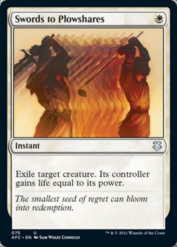Swords to Plowshares [Dungeons & Dragons: Adventures in the Forgotten Realms Commander] MTG Single Magic: The Gathering  | Multizone: Comics And Games
