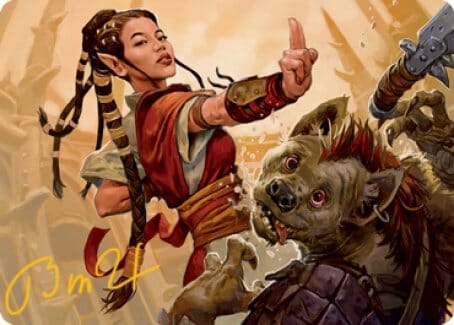 Half-Elf Monk Art Card (Gold-Stamped Signature) [Dungeons & Dragons: Adventures in the Forgotten Realms Art Series] MTG Single Magic: The Gathering  | Multizone: Comics And Games