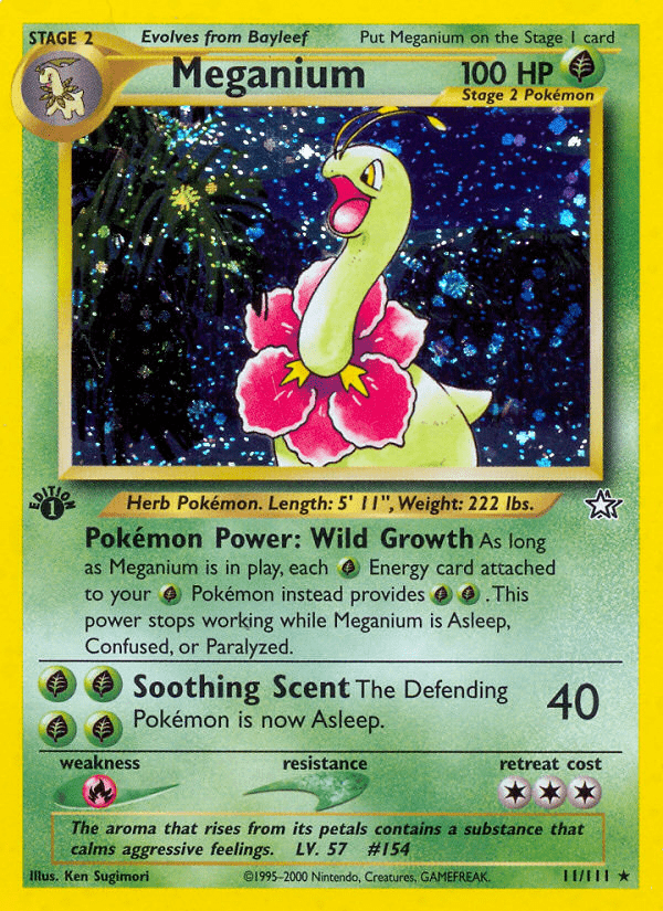 Meganium (11/111) [Neo Genesis 1st Edition] Pokemon Single Pokémon  | Multizone: Comics And Games