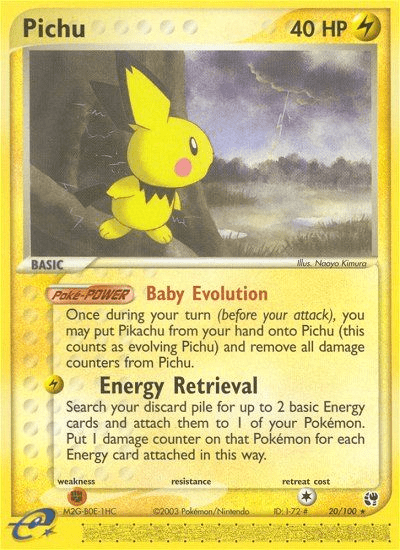 Pichu (20/100) [EX: Sandstorm] Pokemon Single Pokémon  | Multizone: Comics And Games