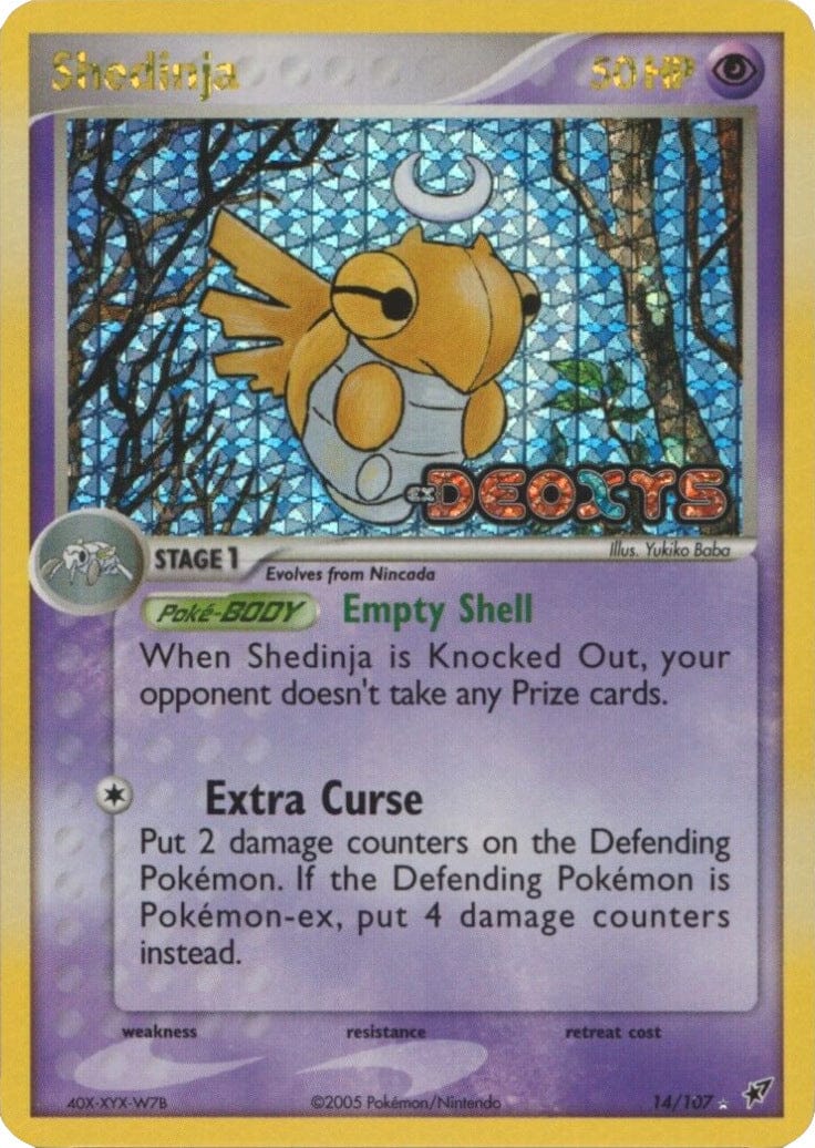 Shedinja (14/107) (Stamped) [EX: Deoxys] Pokemon Single Pokémon  | Multizone: Comics And Games