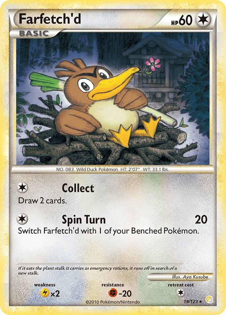 Farfetch'd (19/123) [HeartGold & SoulSilver: Base Set] Pokemon Single Pokémon  | Multizone: Comics And Games