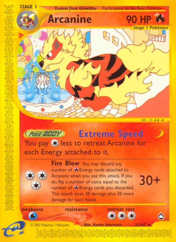 Arcanine (2/147) [Aquapolis] Pokemon Single Pokémon  | Multizone: Comics And Games