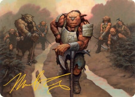 Hobgoblin Bandit Lord Art Card (Gold-Stamped Signature) [Dungeons & Dragons: Adventures in the Forgotten Realms Art Series] MTG Single Magic: The Gathering  | Multizone: Comics And Games