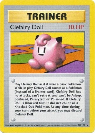 Clefairy Doll (70/102) [Base Set Shadowless Unlimited] Pokemon Single Pokémon  | Multizone: Comics And Games