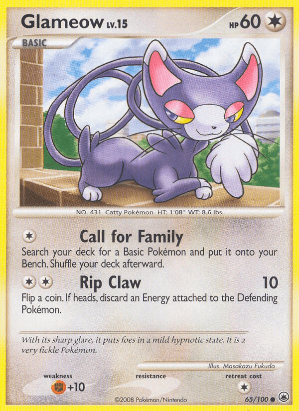 Glameow (65/100) [Diamond & Pearl: Majestic Dawn] Pokemon Single Pokémon  | Multizone: Comics And Games