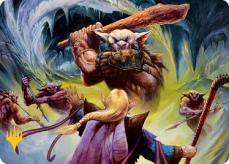Den of the Bugbear (Dungeon Module) Art Card (Gold-Stamped Signature) [Dungeons & Dragons: Adventures in the Forgotten Realms Art Series] MTG Single Magic: The Gathering  | Multizone: Comics And Games