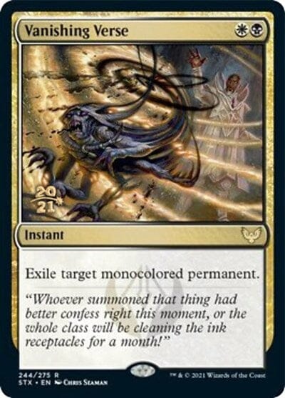 Vanishing Verse [Strixhaven: School of Mages Prerelease Promos] MTG Single Magic: The Gathering  | Multizone: Comics And Games
