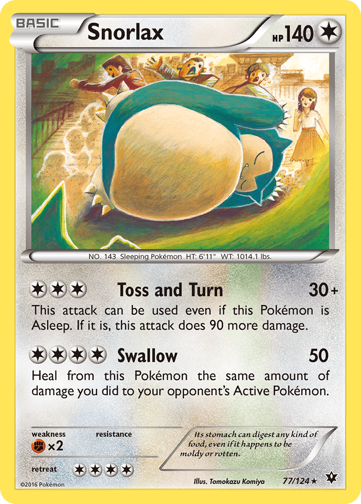 Snorlax (77/124) [XY: Fates Collide] Pokemon Single Pokémon  | Multizone: Comics And Games