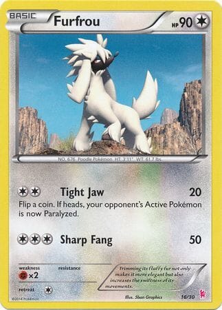 Furfrou (16/30) [XY: Trainer Kit - Sylveon] Pokemon Single Pokémon  | Multizone: Comics And Games
