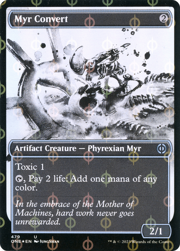 Myr Convert (Showcase Ichor Step-and-Compleat Foil) [Phyrexia: All Will Be One] MTG Single Magic: The Gathering  | Multizone: Comics And Games