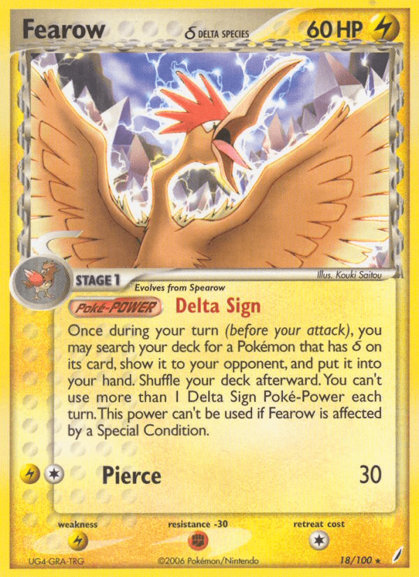 Fearow (18/100) (Delta Species) [EX: Crystal Guardians] Pokemon Single Pokémon  | Multizone: Comics And Games