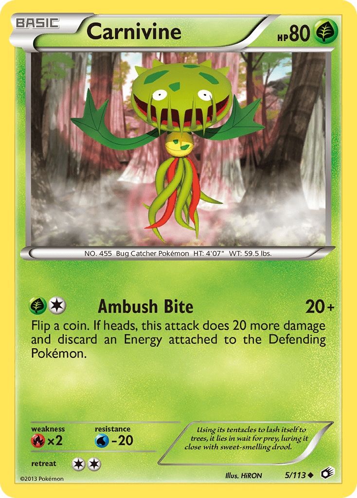 Carnivine (5/113) [Black & White: Legendary Treasures] Pokemon Single Pokémon  | Multizone: Comics And Games