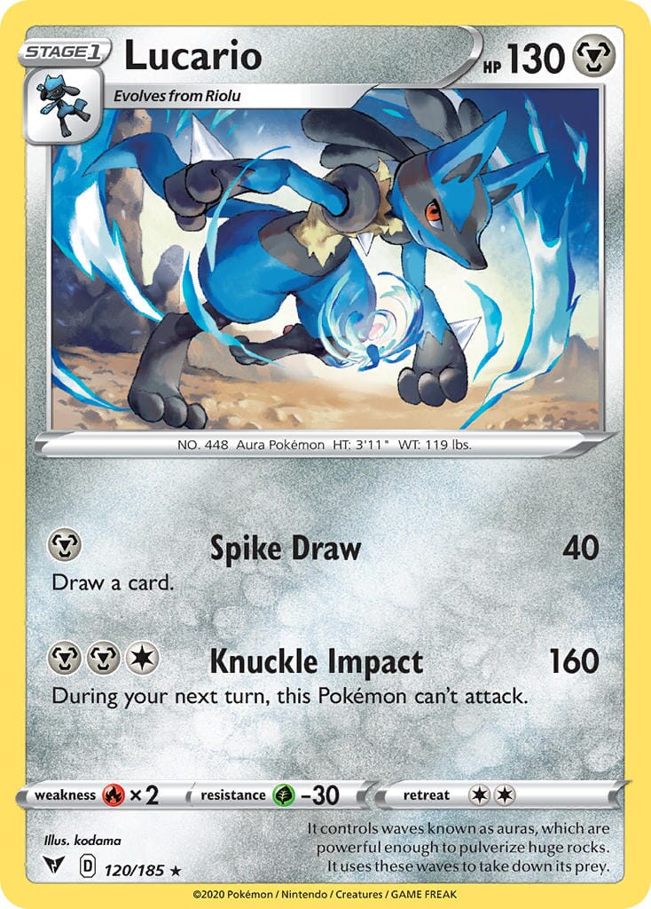 Lucario (120/185) [Sword & Shield: Vivid Voltage] Pokemon Single Pokémon  | Multizone: Comics And Games
