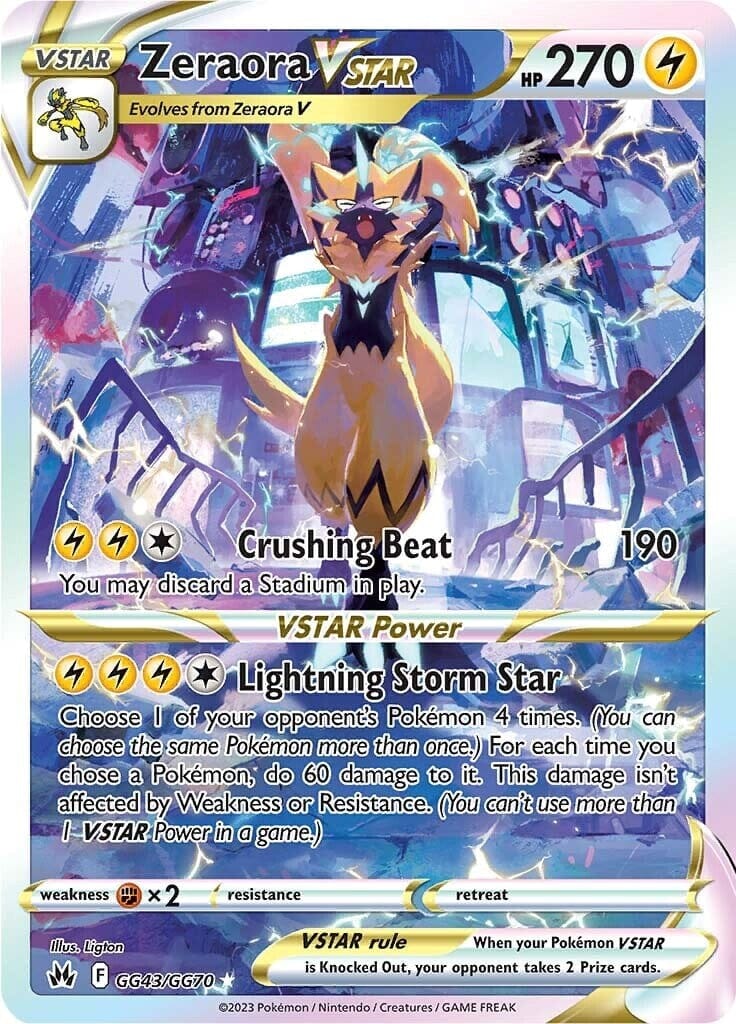 Zeraora VSTAR (GG43/GG70) [Sword & Shield: Crown Zenith] Pokemon Single Pokémon  | Multizone: Comics And Games