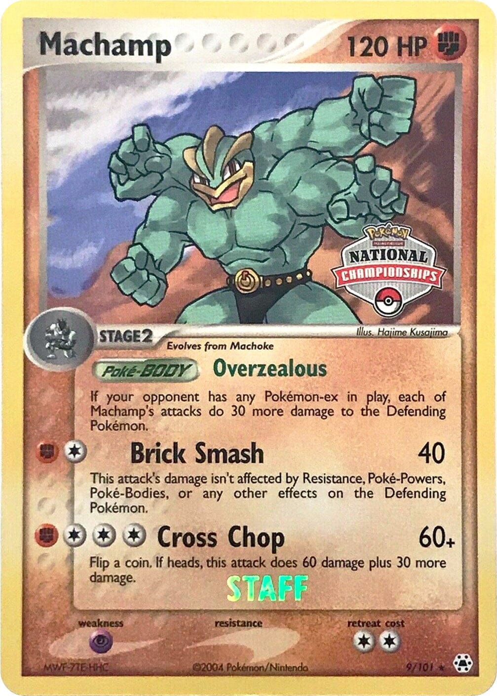 Machamp (9/101) (National Championships Promo) (Staff) [EX: Hidden Legends] Pokemon Single Pokémon  | Multizone: Comics And Games