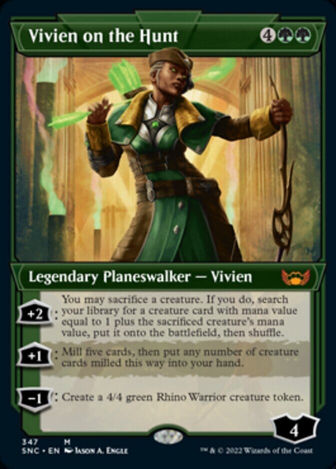 Vivien on the Hunt (Showcase Art Deco) [Streets of New Capenna] MTG Single Magic: The Gathering  | Multizone: Comics And Games
