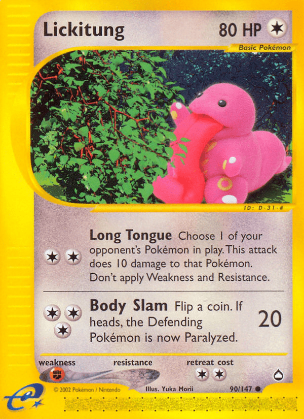 Lickitung (90/147) [Aquapolis] Pokemon Single Pokémon  | Multizone: Comics And Games