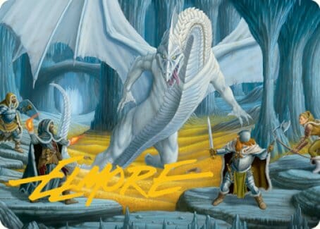Cave of the Frost Dragon Art Card (Gold-Stamped Signature) [Dungeons & Dragons: Adventures in the Forgotten Realms Art Series] MTG Single Magic: The Gathering  | Multizone: Comics And Games
