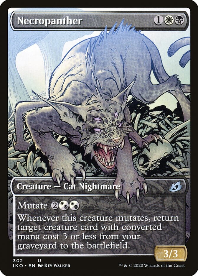 Necropanther (Showcase) [Ikoria: Lair of Behemoths] MTG Single Magic: The Gathering  | Multizone: Comics And Games