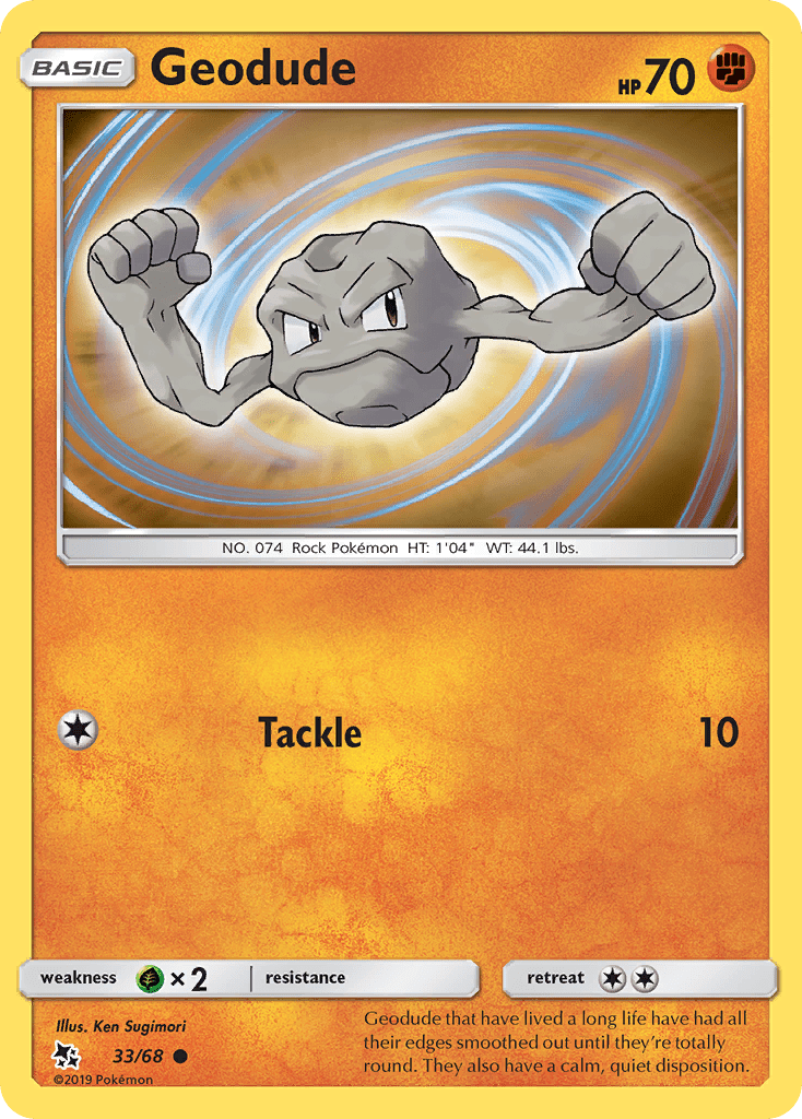 Geodude (33/68) [Sun & Moon: Hidden Fates] Pokemon Single Pokémon  | Multizone: Comics And Games