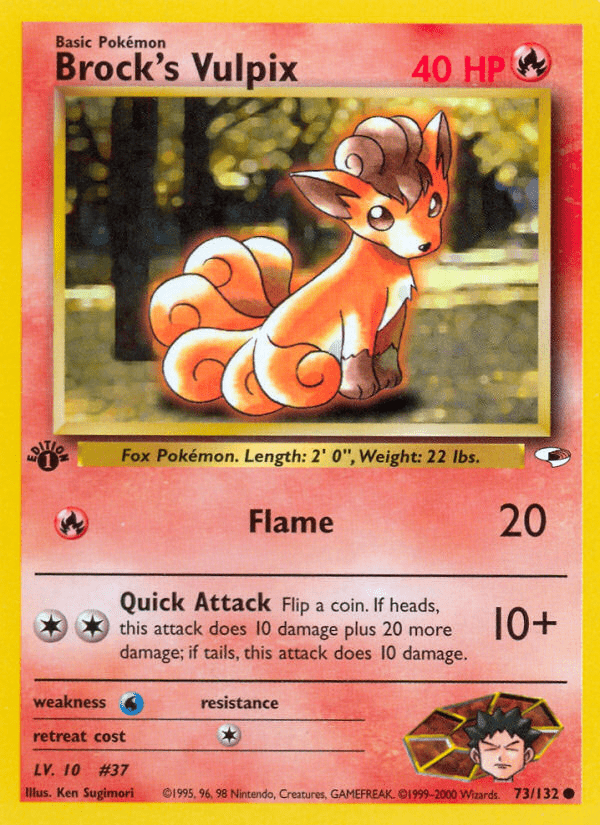 Brock's Vulpix (73/132) [Gym Heroes 1st Edition] Pokemon Single Pokémon  | Multizone: Comics And Games