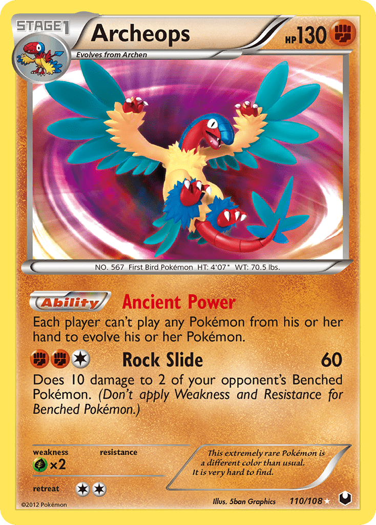 Archeops (110/108) [Black & White: Dark Explorers] Pokemon Single Pokémon  | Multizone: Comics And Games