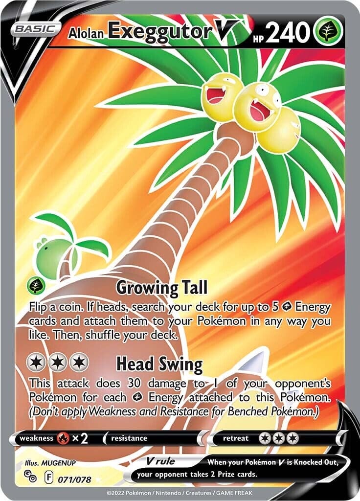 Alolan Exeggutor V (071/078) [Pokémon GO] Pokemon Single Pokémon  | Multizone: Comics And Games