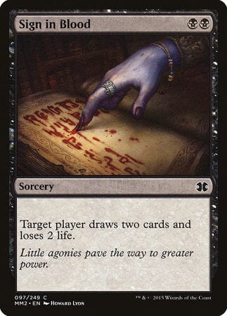 Sign in Blood [Modern Masters 2015] MTG Single Magic: The Gathering  | Multizone: Comics And Games