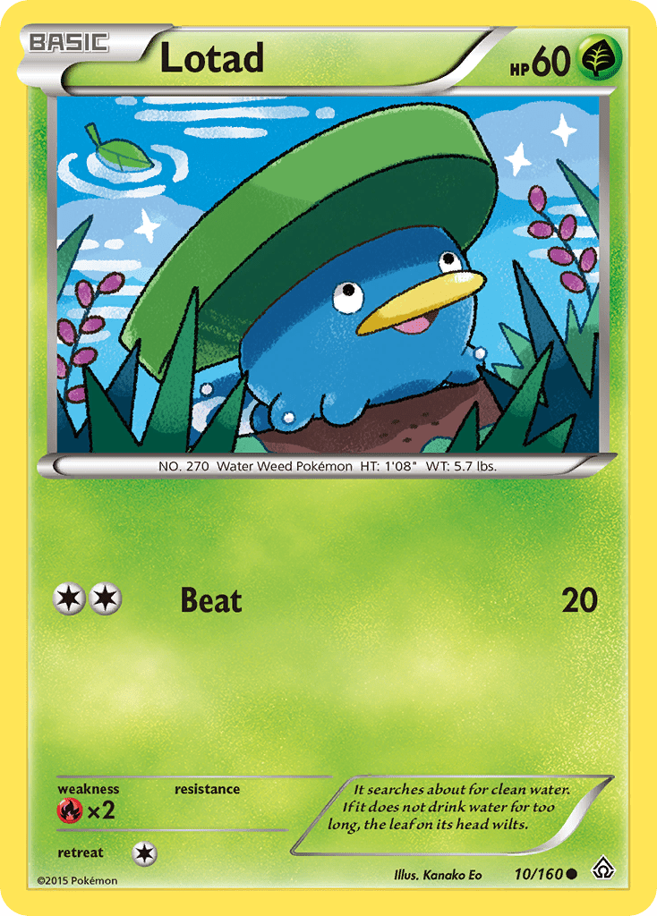 Lotad (10/160) [XY: Primal Clash] Pokemon Single Pokémon  | Multizone: Comics And Games