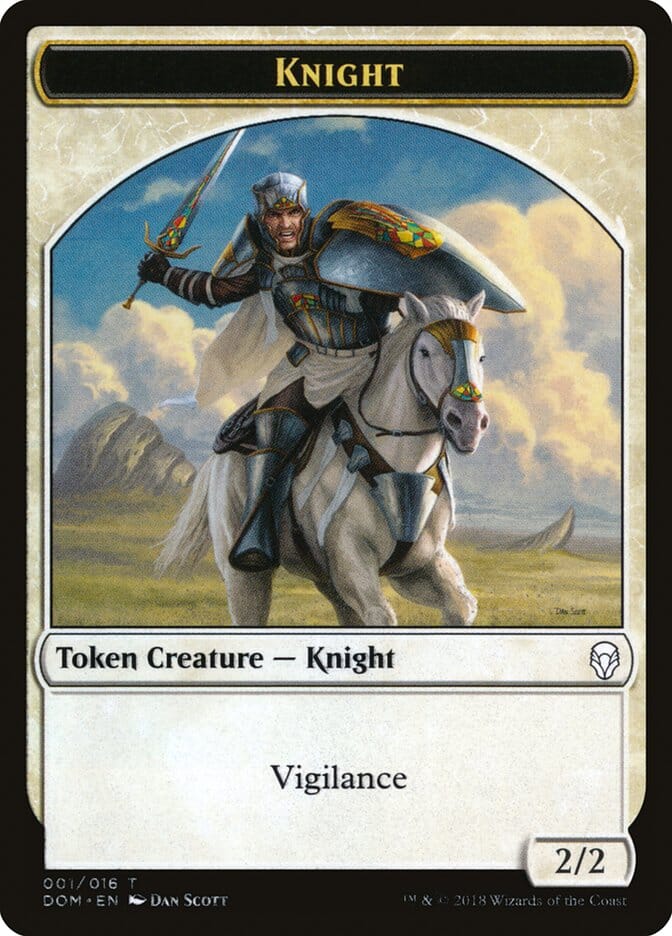 Knight (001/016) [Dominaria Tokens] MTG Single Magic: The Gathering  | Multizone: Comics And Games