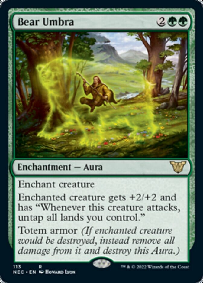 Bear Umbra [Kamigawa: Neon Dynasty Commander] MTG Single Magic: The Gathering  | Multizone: Comics And Games