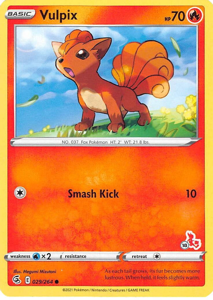 Vulpix (029/264) (Cinderace Stamp #18) [Battle Academy 2022] Pokemon Single Pokémon  | Multizone: Comics And Games