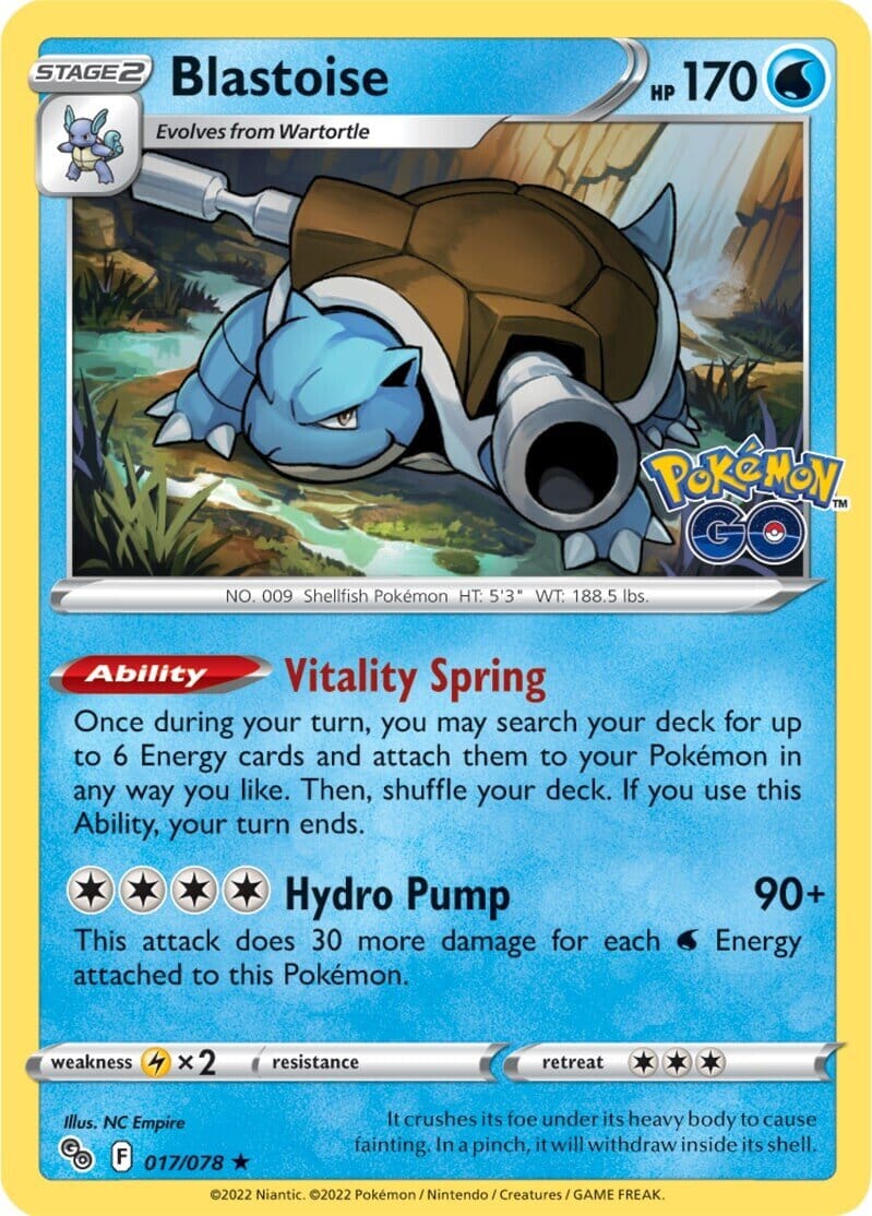 Blastoise (017/078) [Pokémon GO] Pokemon Single Pokémon  | Multizone: Comics And Games