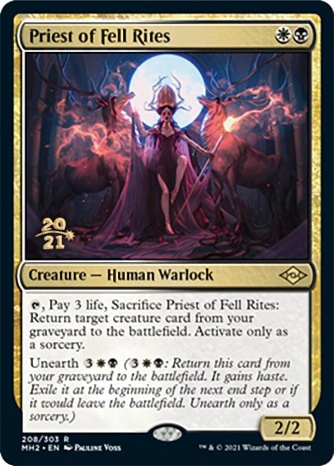 Priest of Fell Rites [Modern Horizons 2 Prerelease Promos] MTG Single Magic: The Gathering  | Multizone: Comics And Games