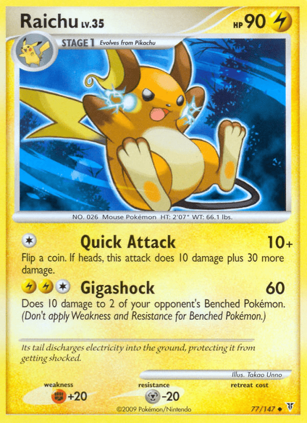 Raichu (77/147) [Platinum: Supreme Victors] Pokemon Single Pokémon  | Multizone: Comics And Games