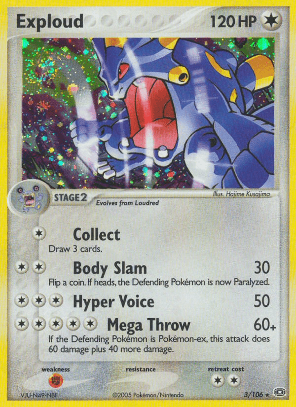 Exploud (3/106) [EX: Emerald] Pokemon Single Pokémon  | Multizone: Comics And Games