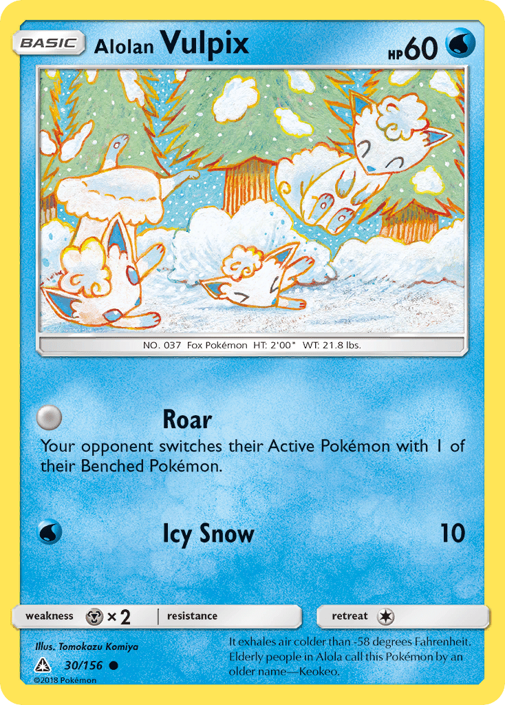 Alolan Vulpix (30/156) [Sun & Moon: Ultra Prism] Pokemon Single Pokémon  | Multizone: Comics And Games