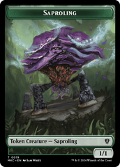 Saproling // Manifest Double-Sided Token [Murders at Karlov Manor Commander Tokens] MTG Single Magic: The Gathering  | Multizone: Comics And Games