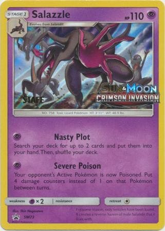 Salazzle (SM73) (Staff Prerelease Promo) [Sun & Moon: Black Star Promos] Pokemon Single Pokémon  | Multizone: Comics And Games
