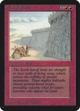 Wall of Stone [Limited Edition Alpha] MTG Single Magic: The Gathering  | Multizone: Comics And Games