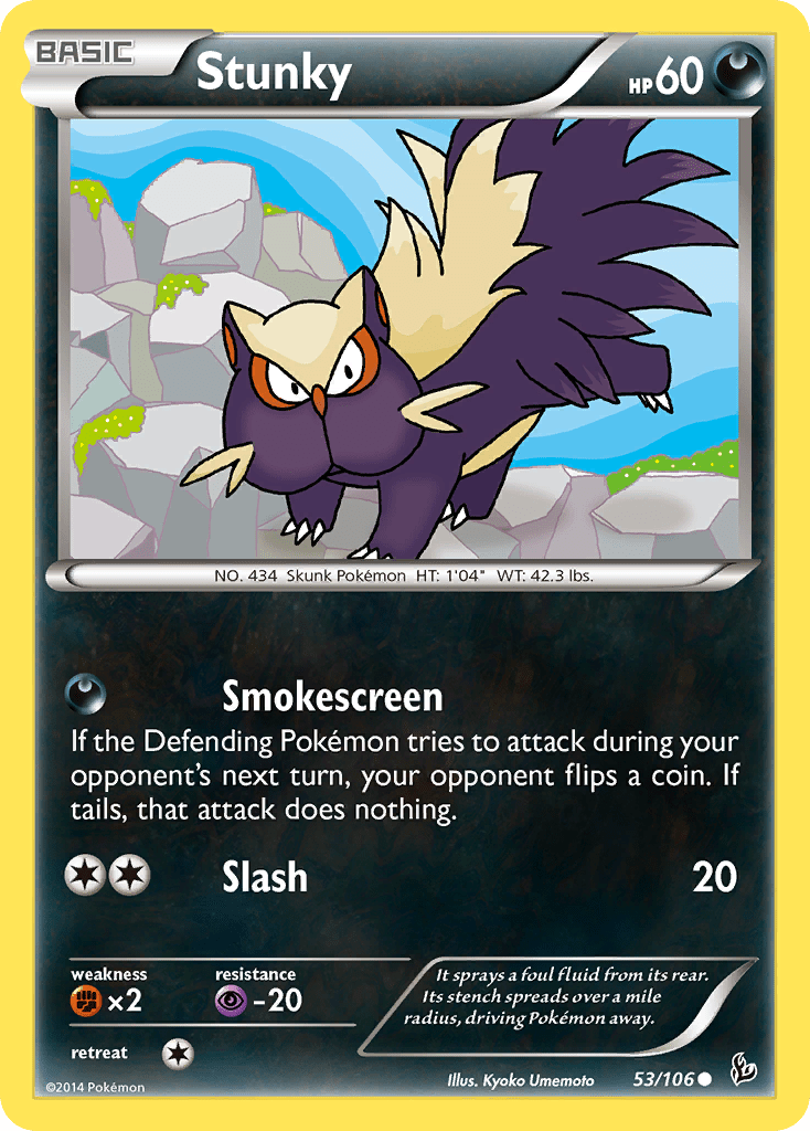 Stunky (53/106) [XY: Flashfire] Pokemon Single Pokémon  | Multizone: Comics And Games