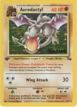 Aerodactyl (1/62) (Prerelease Promo) [Fossil 1st Edition] Pokemon Single Pokémon  | Multizone: Comics And Games