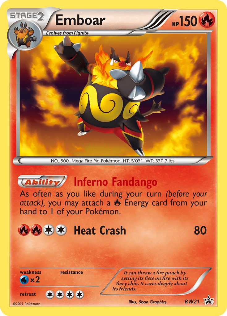 Emboar (BW21) [Black & White: Black Star Promos] Pokemon Single Pokémon  | Multizone: Comics And Games