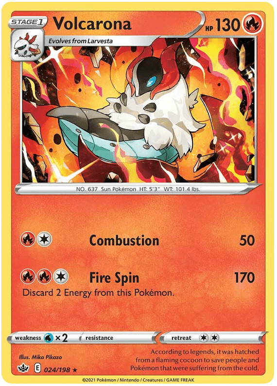Volcarona (024/198) [Sword & Shield: Chilling Reign] Pokemon Single Pokémon  | Multizone: Comics And Games