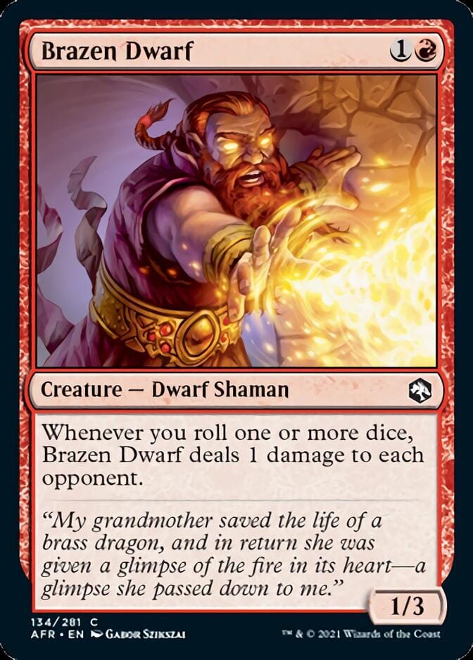 Brazen Dwarf [Dungeons & Dragons: Adventures in the Forgotten Realms] MTG Single Magic: The Gathering  | Multizone: Comics And Games