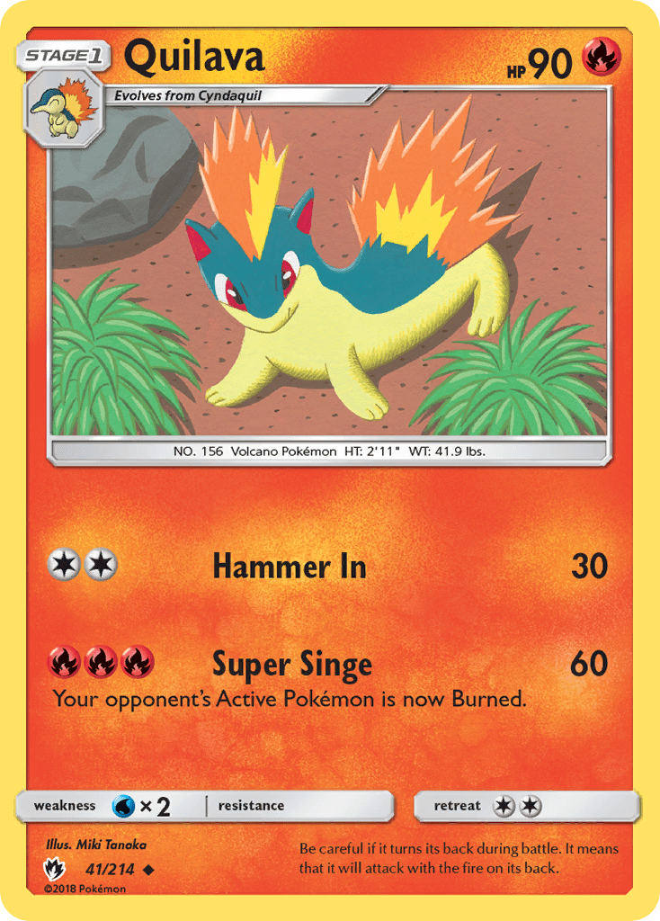 Quilava (41/214) [Sun & Moon: Lost Thunder] Pokemon Single Pokémon  | Multizone: Comics And Games