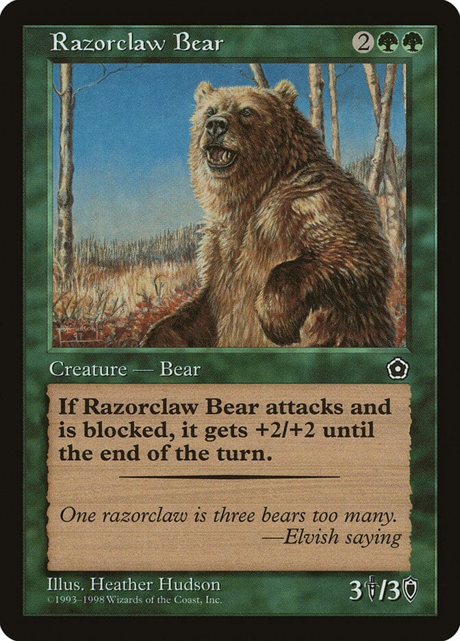 Razorclaw Bear [Portal Second Age] MTG Single Magic: The Gathering  | Multizone: Comics And Games